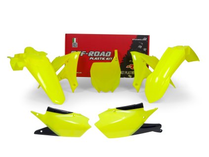 plastová sada Yamaha RTECH neónová žltá 5 dielov