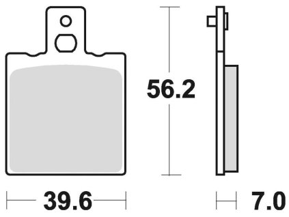 brzdové doštičky BRAKING semi-metalická zmes SM1 2 ks v balení