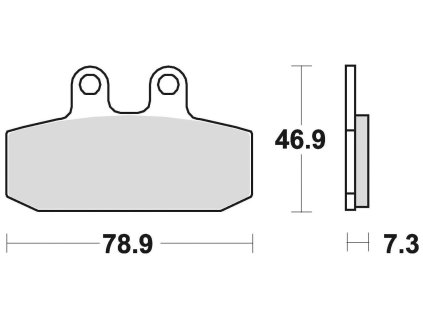 brzdové doštičky BRAKING semi-metalická zmes SM1 2 ks v balení