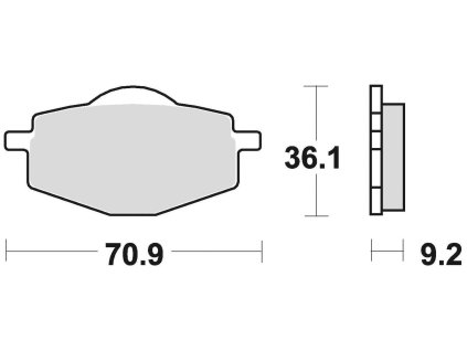 brzdové doštičky BRAKING semi-metalická zmes SM1 2 ks v balení