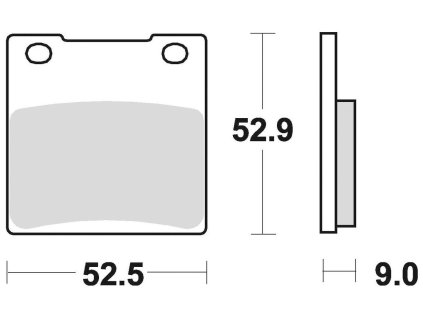 brzdové doštičky BRAKING semi-metalická zmes SM1 2 ks v balení