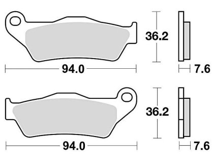 brzdové doštičky BRAKING semi-metalická zmes SM1 2 ks v balení