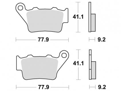 brzdové doštičky BRAKING semi-metalická zmes SM1 2 ks v balení