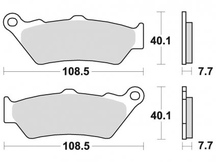 brzdové doštičky BRAKING semi-metalická zmes SM1 2 ks v balení