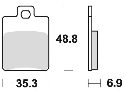 brzdové doštičky, BRAKING (semi-metalická zmes SM1) 2 ks v balení