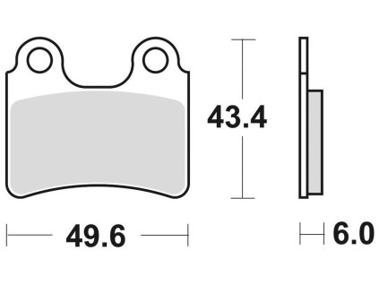 brzdové doštičky, BRAKING (semi-metalická zmes SM1) 2 ks v balení