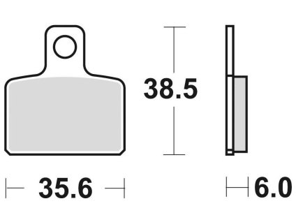 brzdové doštičky BRAKING semi-metalická zmes SM1 2 ks v balení