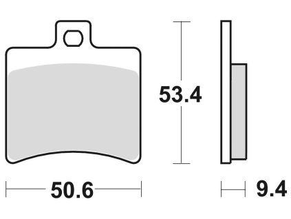 brzdové doštičky BRAKING semi-metalická zmes SM1 2 ks v balení