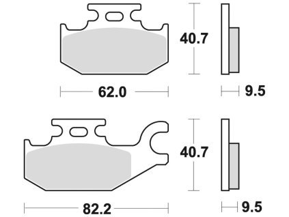 brzdové doštičky, BRAKING (semi-metalická zmes SM1) 2 ks v balení