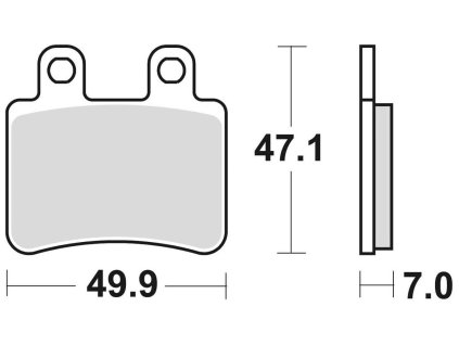 brzdové doštičky BRAKING semi-metalická zmes SM1 2 ks v balení