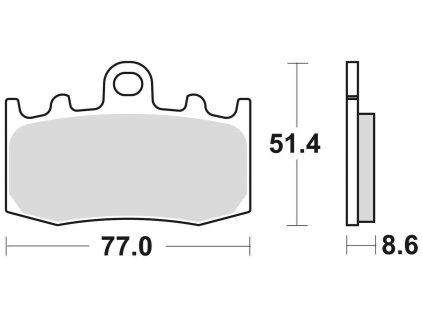 brzdové doštičky BRAKING semi-metalická zmes SM1 2 ks v balení