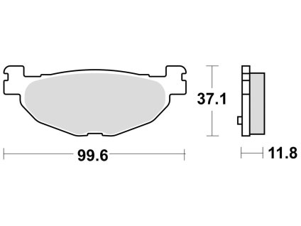 brzdové doštičky, BRAKING (semi-metalická zmes SM1) 2 ks v balení