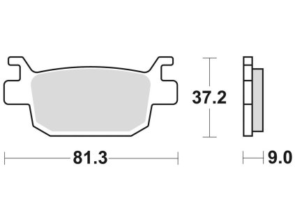 brzdové doštičky BRAKING semi-metalická zmes SM1 2 ks v balení