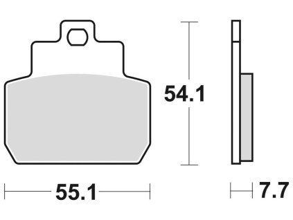 brzdové doštičky BRAKING semi-metalická zmes SM1 2 ks v balení