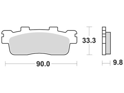 brzdové doštičky BRAKING semi-metalická zmes SM1 2 ks v balení