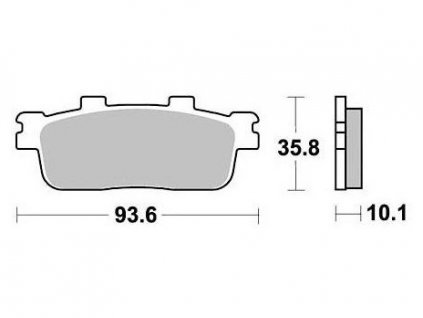 brzdové doštičky, BRAKING (semi-metalická zmes SM1) 2 ks v balení