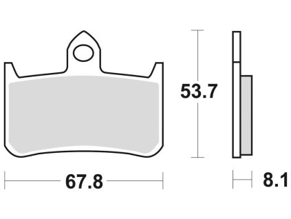 brzdové doštičky, BRAKING (CM55 sintrovaná zmes) 2 ks v balení