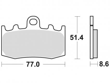 brzdové doštičky BRAKING spekaná zmes CM55 2 ks v balení