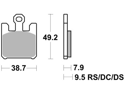 brzdové doštičky BRAKING spekaná zmes CM55 2 ks v balení