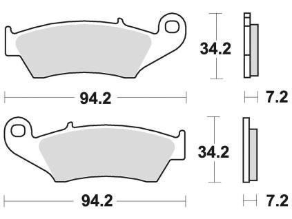 brzdové doštičky BRAKING spekaná zmes CM44 2 ks v balení