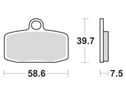 brzdové doštičky BRAKING spekaná zmes CM44 2 ks v balení