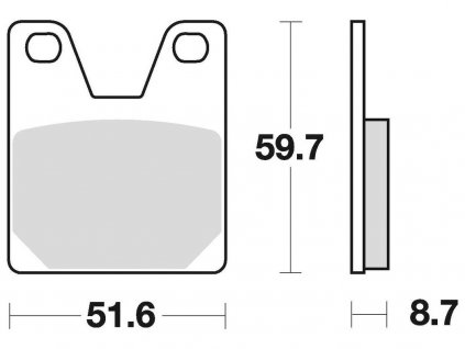 brzdové doštičky BRAKING spekaná zmes CM56 2 ks v balení