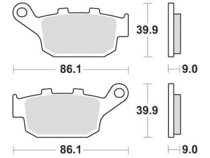 brzdové doštičky BRAKING spekaná zmes CM56 2 ks v balení