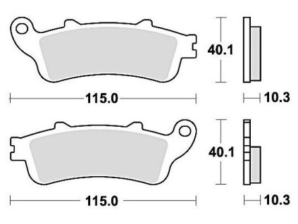 brzdové doštičky BRAKING spekaná zmes CM56 2 ks v balení