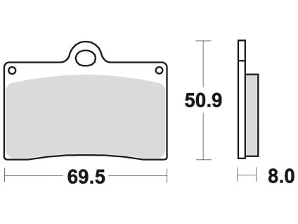 brzdové doštičky, BRAKING (semi-metalická zmes CM66) 2 ks v balení