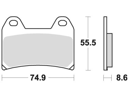 brzdové doštičky BRAKING semi metalická zmes CM66 2 ks v balení