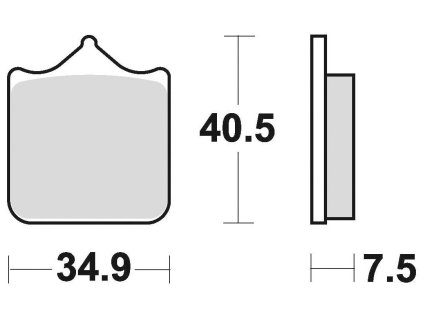 brzdové doštičky BRAKING semi metalická zmes CM66 2 ks v balení