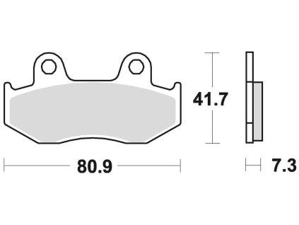 brzdové doštičky, BRAKING (zmes P30) 2 ks v balení