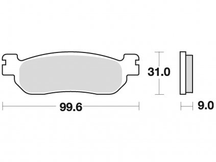 brzdové doštičky, BRAKING (zmes P30) 2 ks v balení