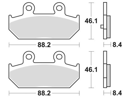 brzdové doštičky BRAKING syntetická zmes P30 2 ks v balení