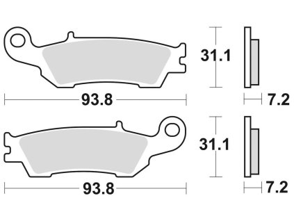 brzdové doštičky, BRAKING (CM46 sintrovaná zmes) 2 ks v balení
