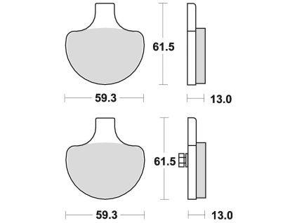 brzdové doštičky, BRAKING (CM77 sintrovaná zmes) 2 ks v balení