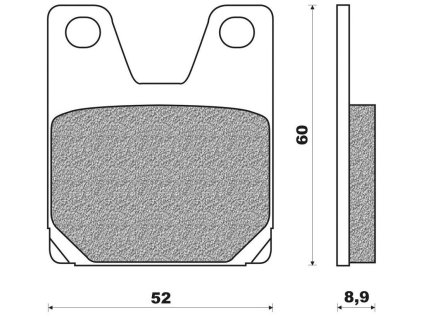 brzdové doštičky zmes ROAD TOURING SINTERED NEWFREN 2 ks v balení