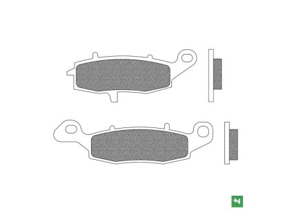 brzdové doštičky NEWFREN zmes ROAD TOURING ORGANIC 2 ks v balení