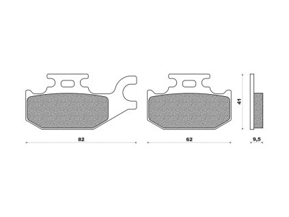 brzdové doštičky NEWFREN zmes SCOOTER ELITE ORGANIC 2 ks v balení