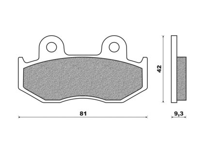 brzdové doštičky NEWFREN zmes SCOOTER ELITE ORGANIC 2 ks v balení