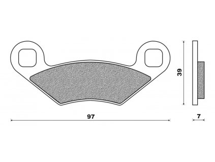 brzdové doštičky NEWFREN (OFF ROAD ATV SINTERED compound) 2 ks v balení