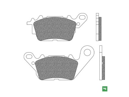 brzdové doštičky NEWFREN (zmes SCOOTER ELITE ORGANIC) 2 ks v balení