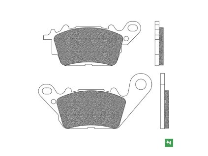 brzdové doštičky NEWFREN zmes SCOOTER ELITE ORGANIC 2 ks v balení
