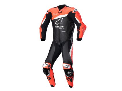jednodílná kombinéza GP PLUS 4  TECH-AIR kompatibilní  ALPINESTARS černá/červená fluo/bílá 2024 (Veľkosť 52)