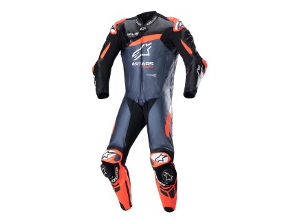 jednodílná kombinéza GP PLUS 4  TECH-AIR kompatibilní  ALPINESTARS černá/červená fluo/tmavě modrá 2024 (Veľkosť 56)