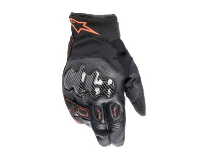 rukavice SMX-1 DRYSTAR  ALPINESTARS černá/červená fluo 2025 (Veľkosť S)