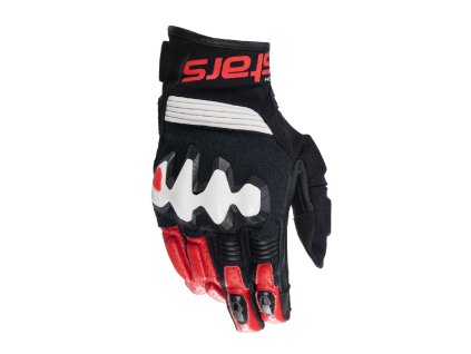 rukavice HALO  ALPINESTARS černá/bílá/červená 2025 (Veľkosť S)