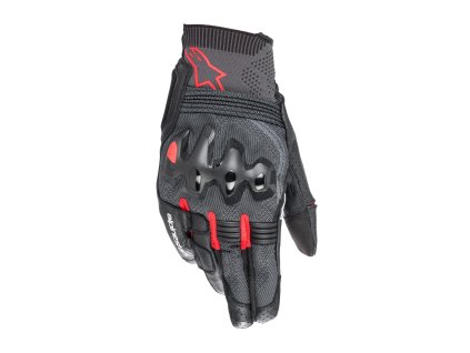 rukavice MORPH SPORT  ALPINESTARS černá/červená fluo/tmavě šedá 2025 (Veľkosť S)
