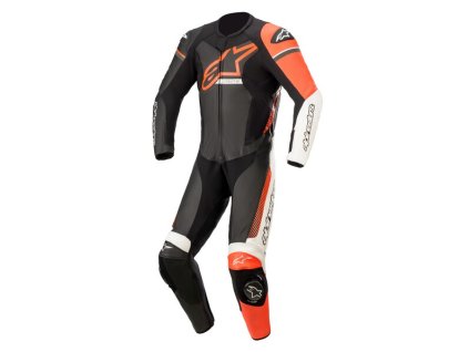 jednodílná kombinéza GP FORCE PHANTOM  TECH-AIR 5 kompatibilní  ALPINESTARS černá/bílá/červená fluo (Veľkosť 48)