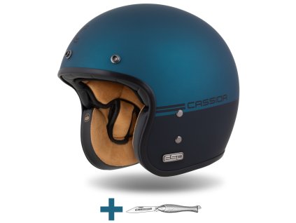 přilba Eso Super Hooligan  CASSIDA černá matná/metalická modrá 2026 (Veľkosť S (55 až 56 cm))